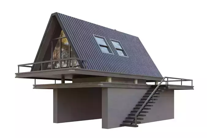 House Cabin home Villa  Modern 3d model 80