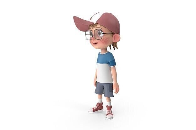 this is a 3d cartoon girl 3D model