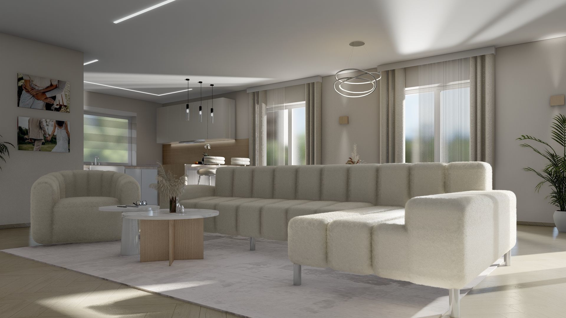 Modern Sofa 3D Model  Low-poly 3D model_4