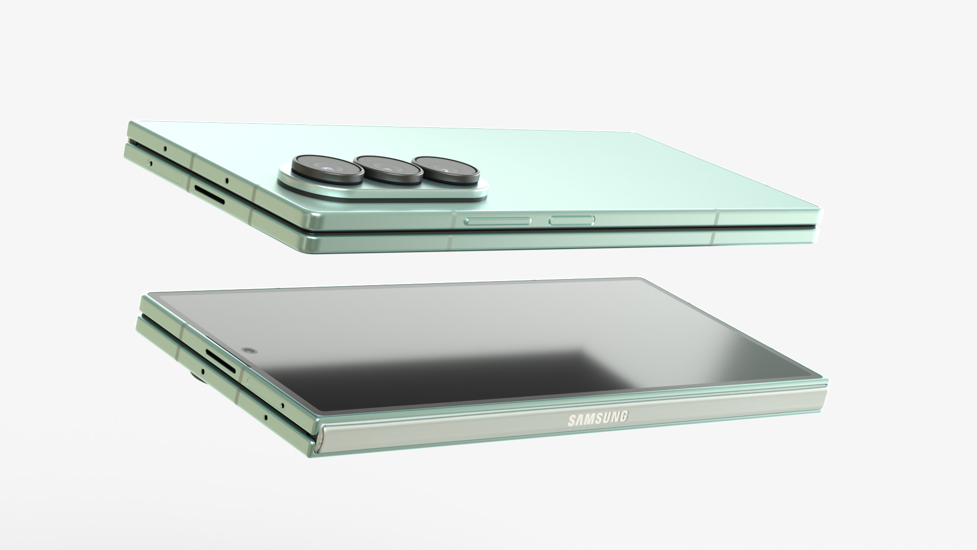 Samsung Galaxy Z Fold 7 Mint 3D model_8