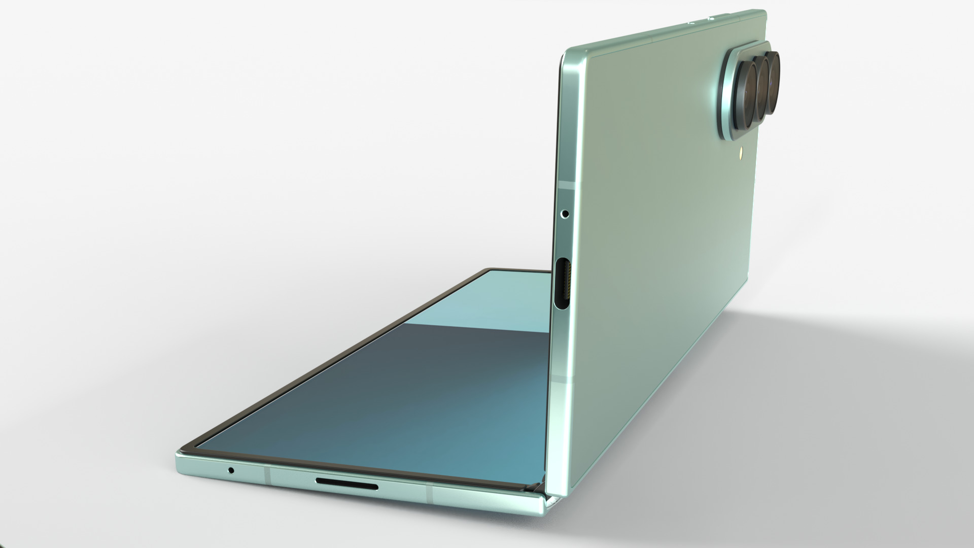 Samsung Galaxy Z Fold 7 Mint 3D model_12