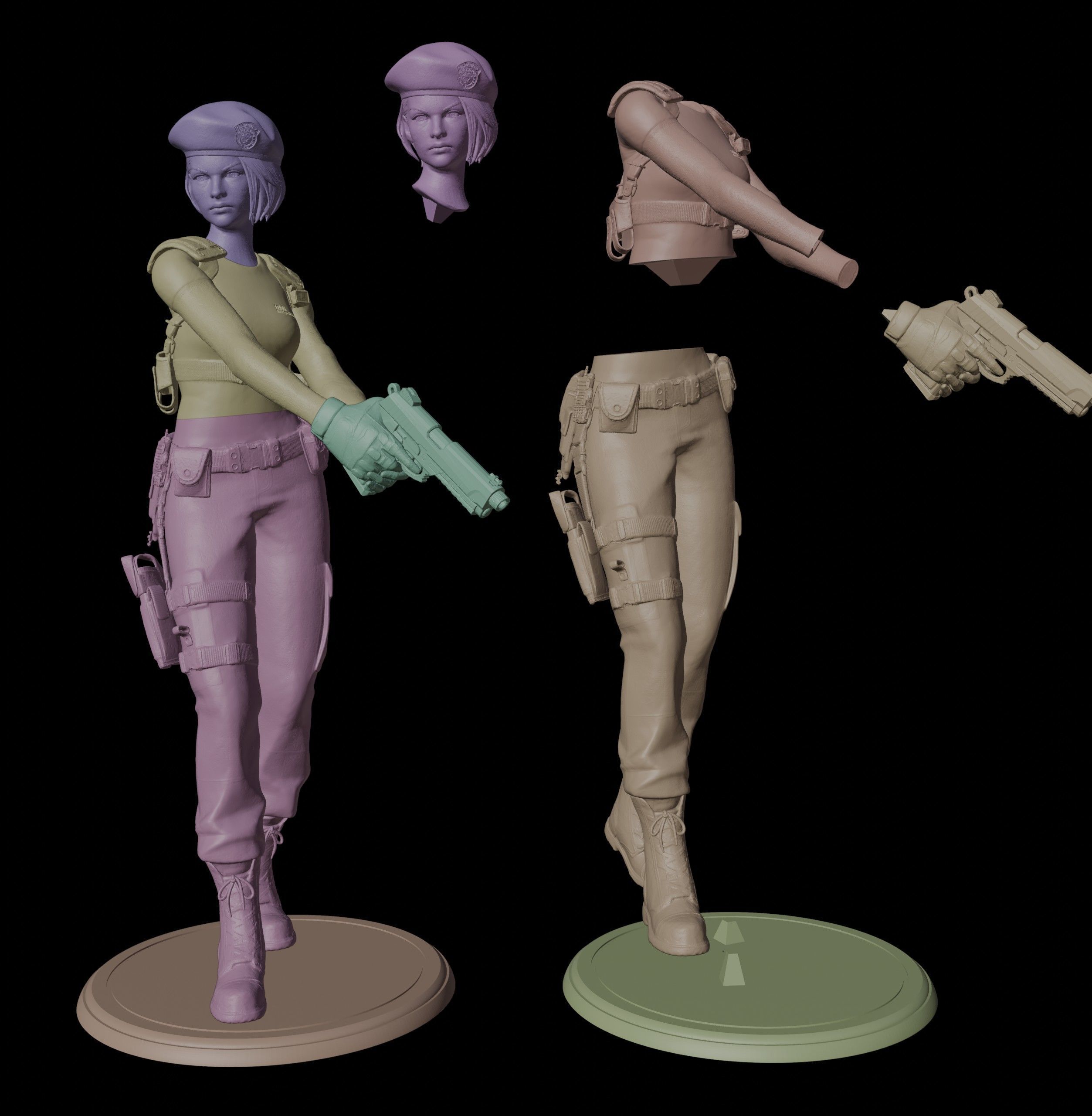 Jill Valentine 3D print model_12