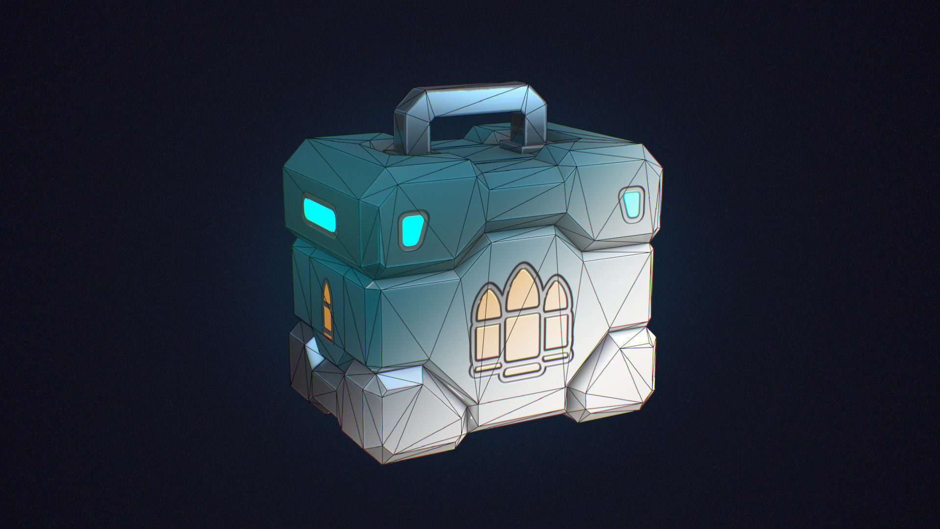 Stylized Ammo Box - Low Poly Game Ready Prop Low-poly 3D model_3