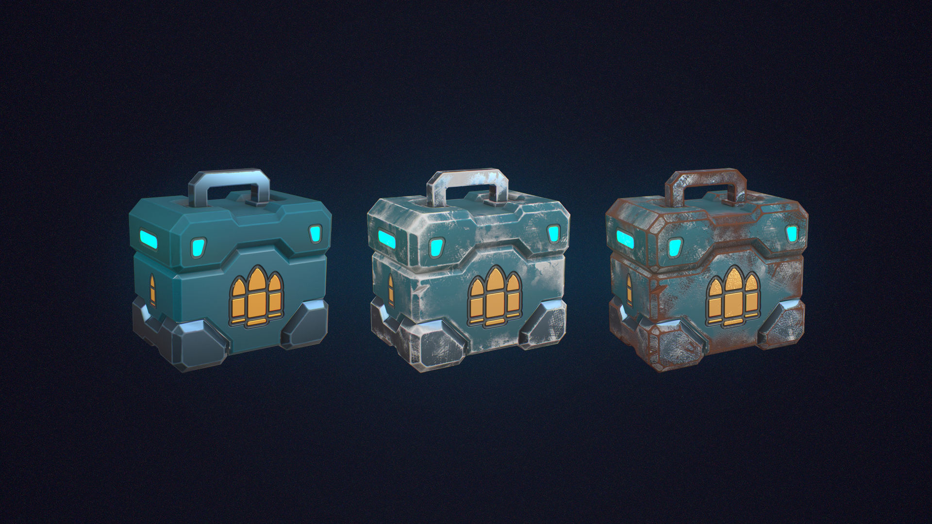 Stylized Ammo Box - Low Poly Game Ready Prop Low-poly 3D model_6