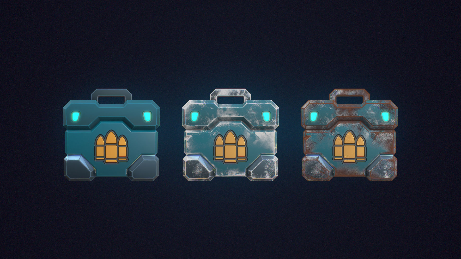 Stylized Ammo Box - Low Poly Game Ready Prop Low-poly 3D model_7