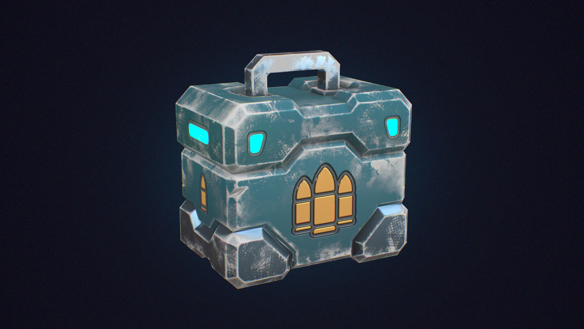 Stylized Ammo Box - Low Poly Game Ready Prop Low-poly 3D model_4