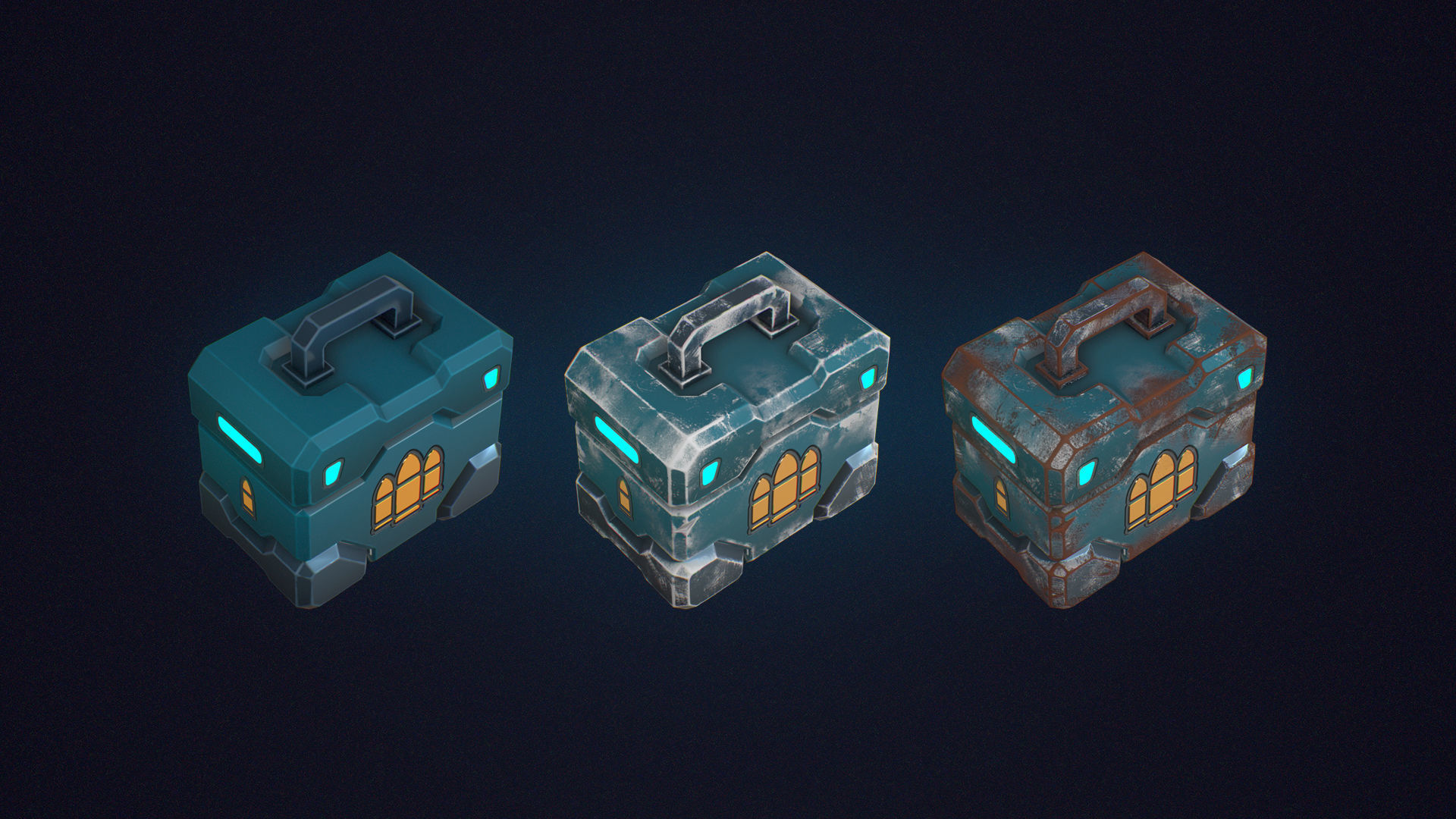 Stylized Ammo Box - Low Poly Game Ready Prop Low-poly 3D model_8