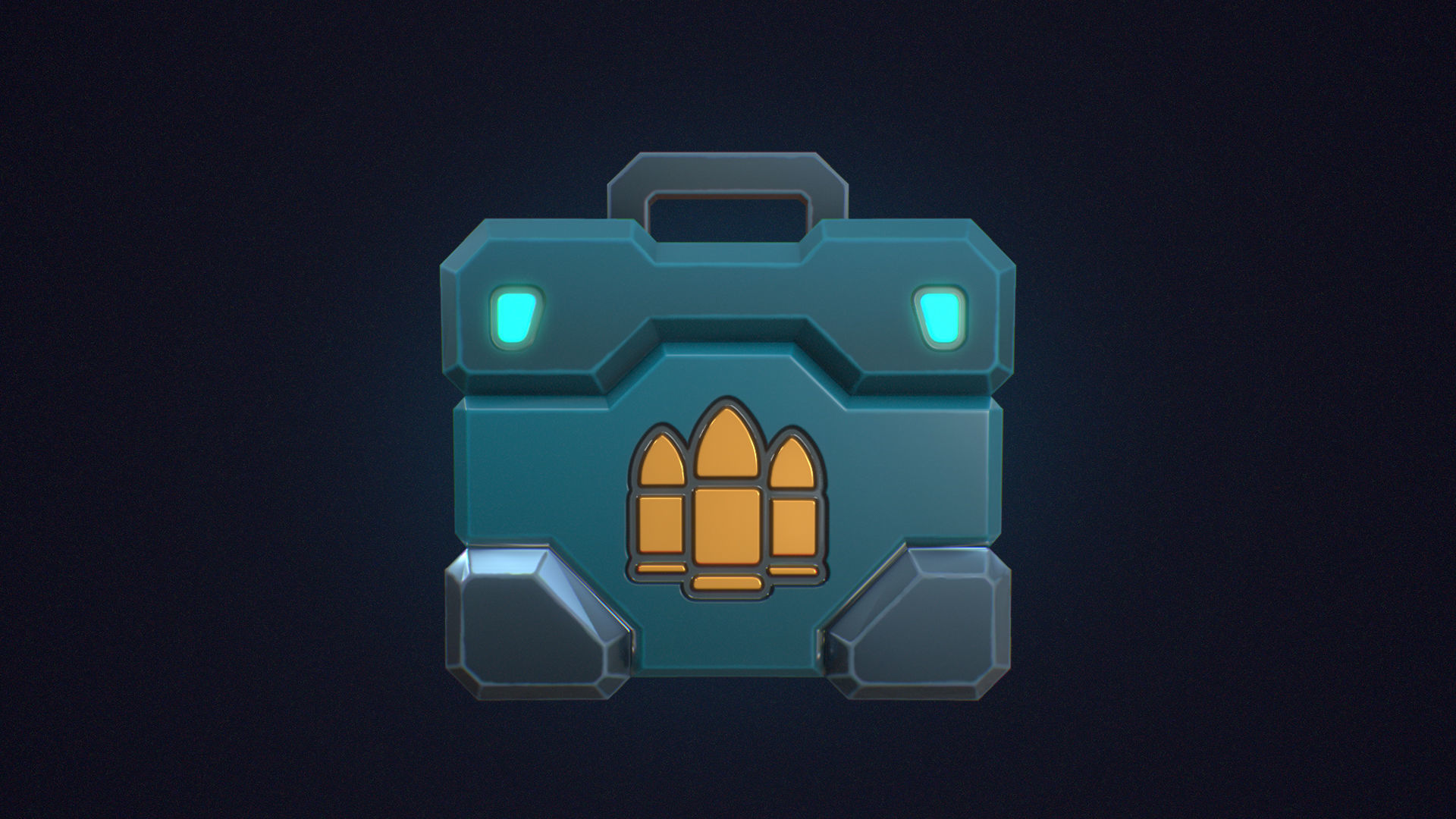 Stylized Ammo Box - Low Poly Game Ready Prop Low-poly 3D model_1