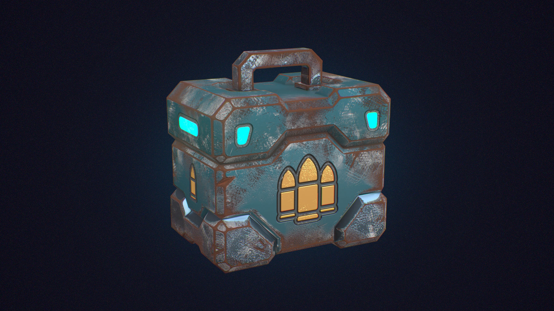 Stylized Ammo Box - Low Poly Game Ready Prop Low-poly 3D model_5