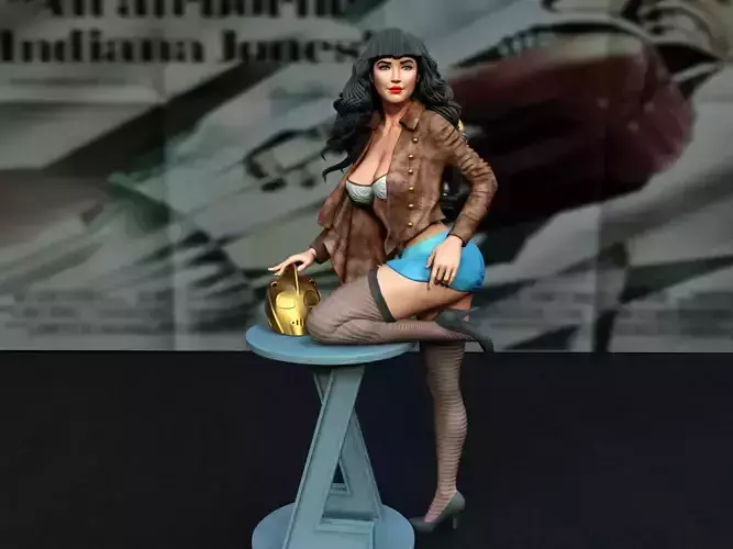 Retro Rocketeer Woman 3D print model