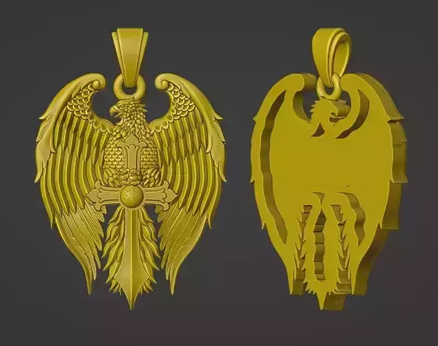 Eagle Pendant Design gold necklace