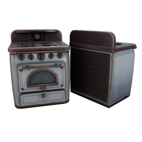 Stylized Oven Low-poly 3D model