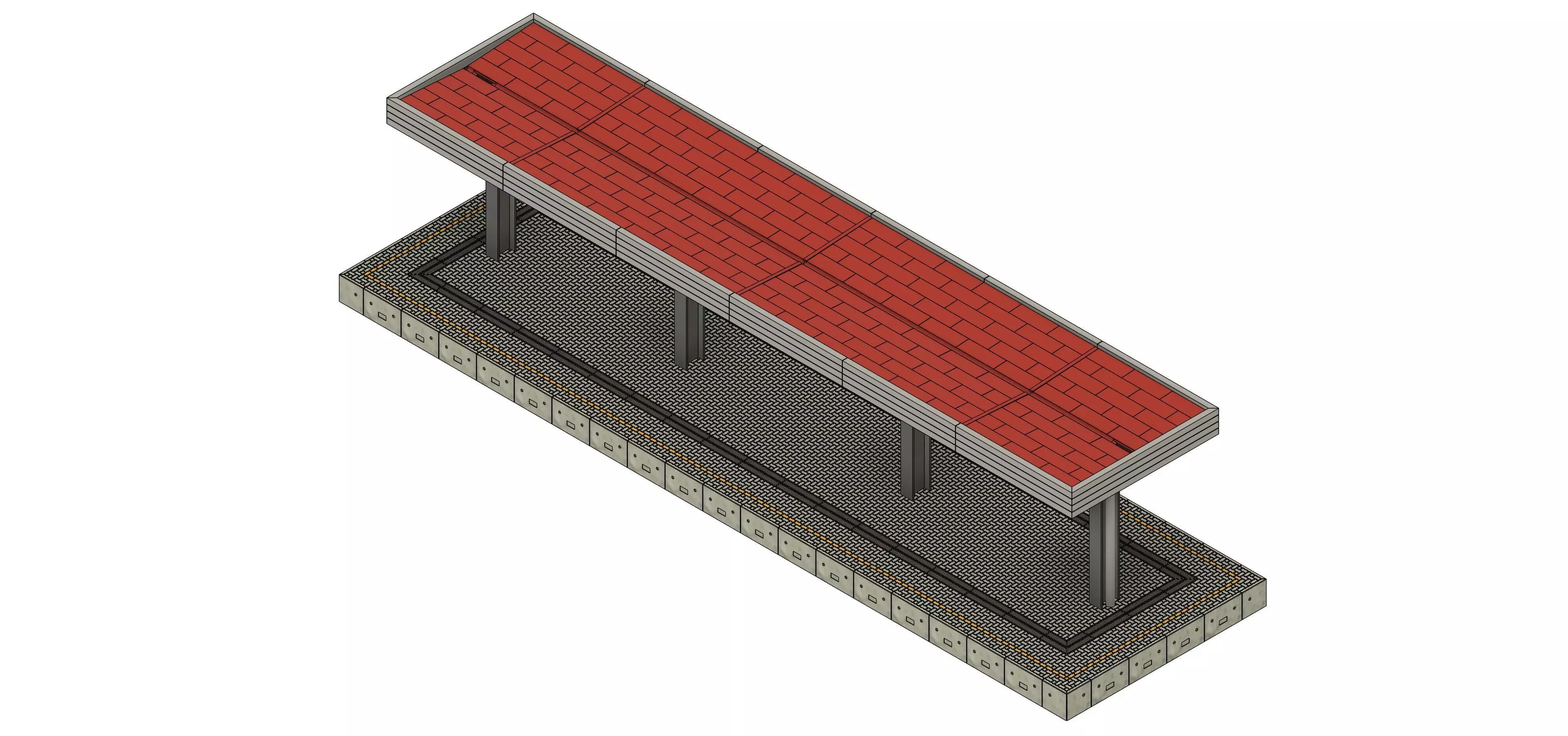 Trainstation Platform OEBB - Austria 3D print model_0