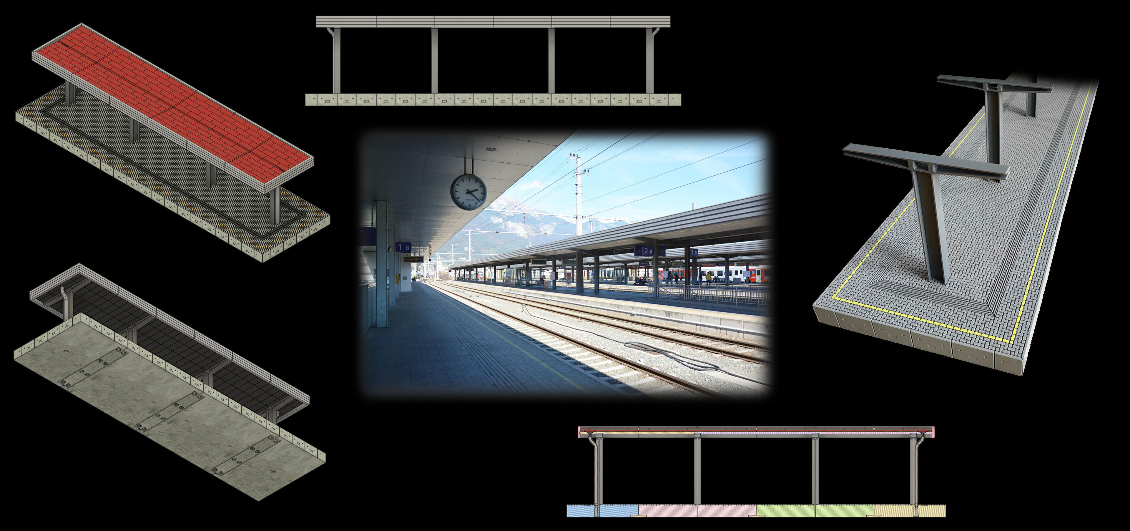 Trainstation Platform OEBB - Austria 3D print model_7
