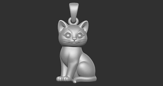 Lovely Cat Pendant 3D print model