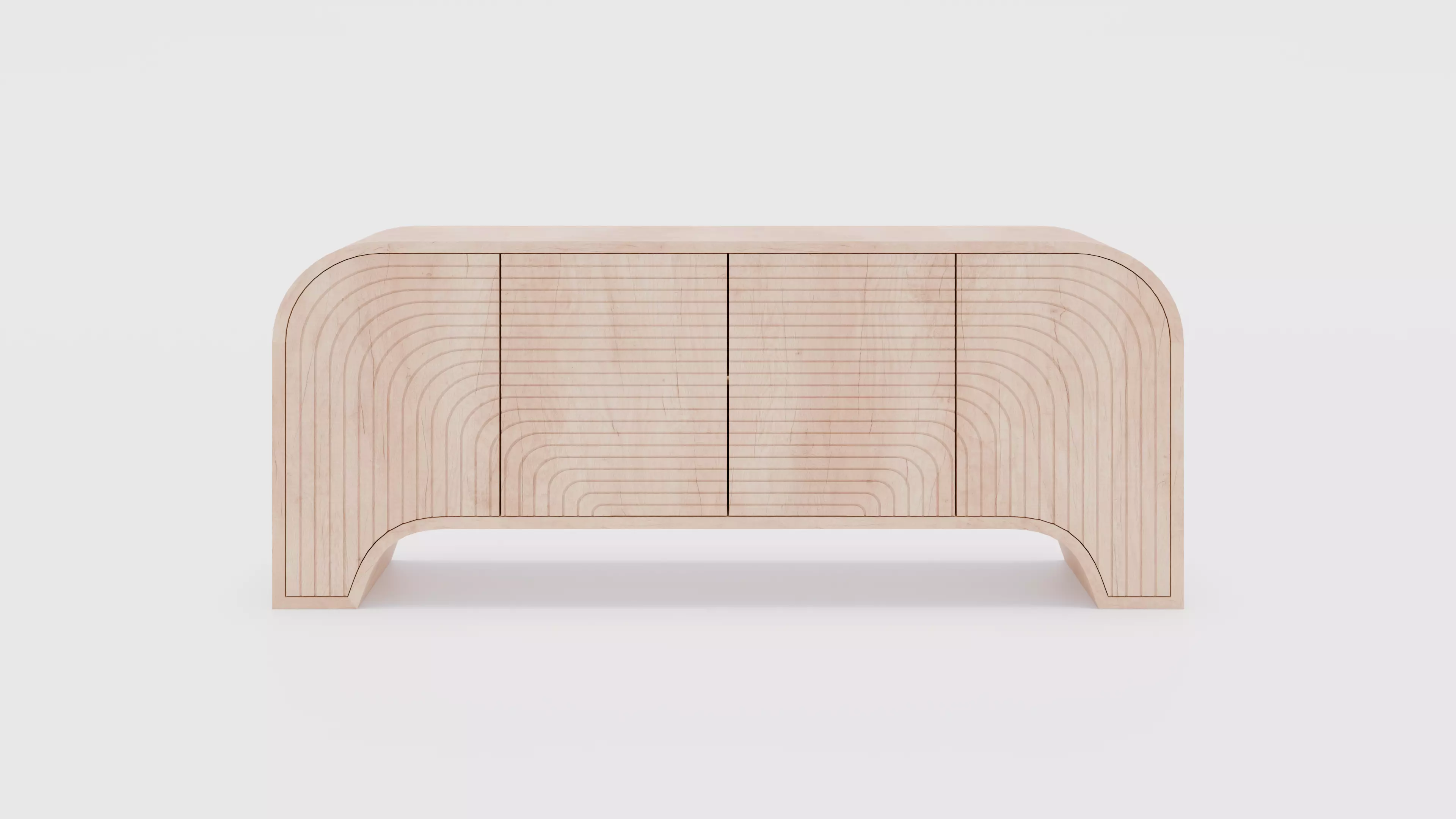 Sorina Reverse Fluted Sideboard 3D model