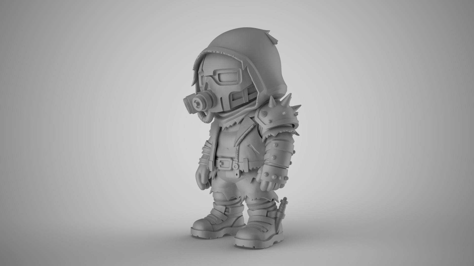 Cyber Punk Boy 6 3D print model_1
