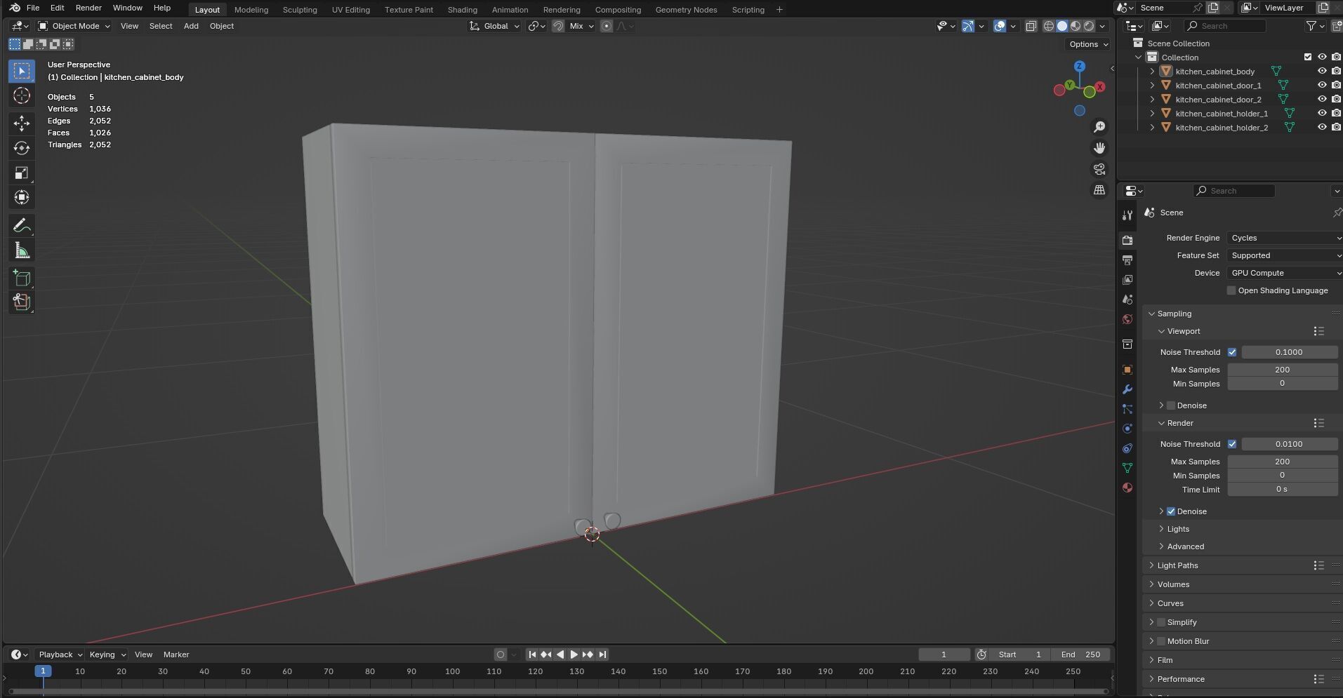 Kitchen Cabinet CG1 3D model_10