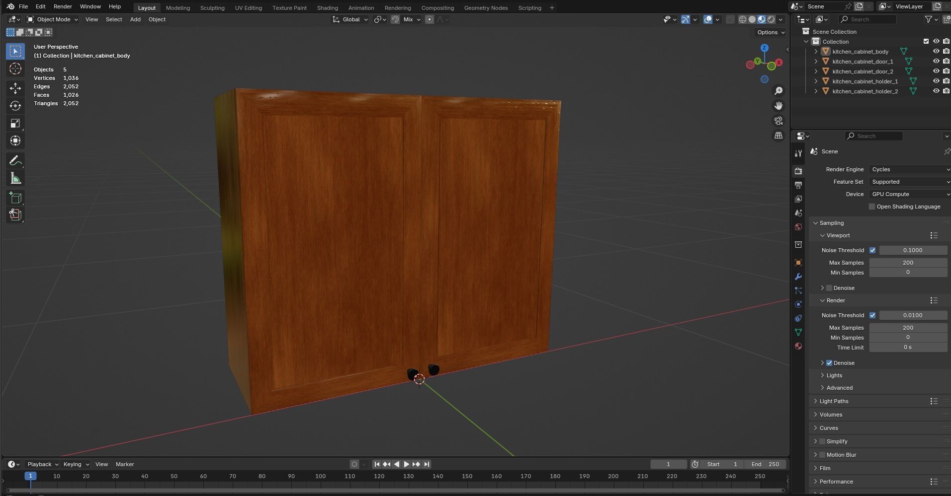 Kitchen Cabinet CG1 3D model_11