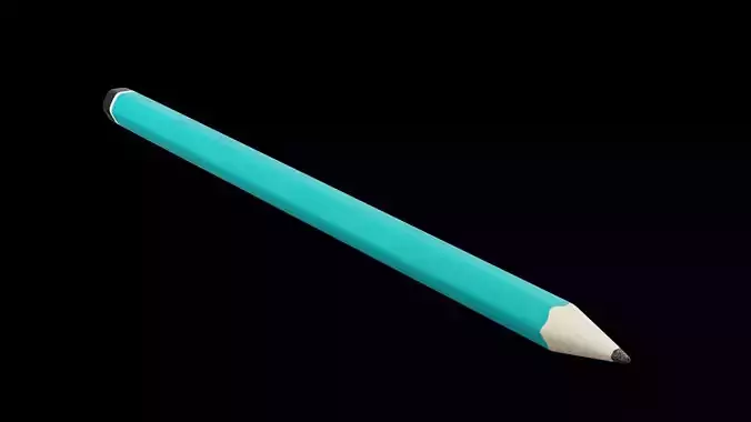 Wooden Pencil Low-poly 3D model