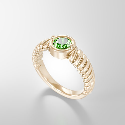 Twisted King Ring - 3D print ready 3D print model 3D print model