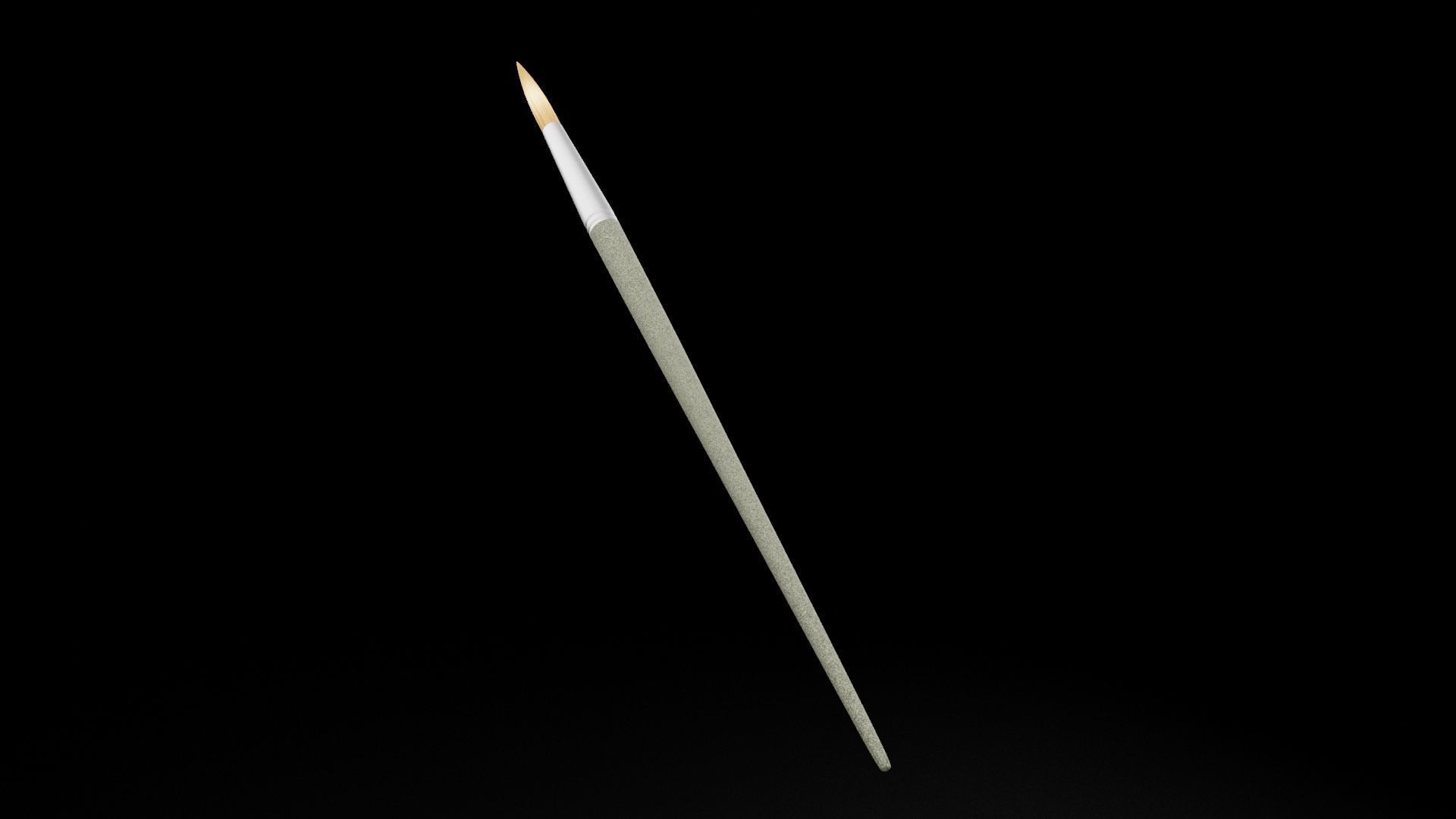Paint Brush Round Low-poly 3D model_4