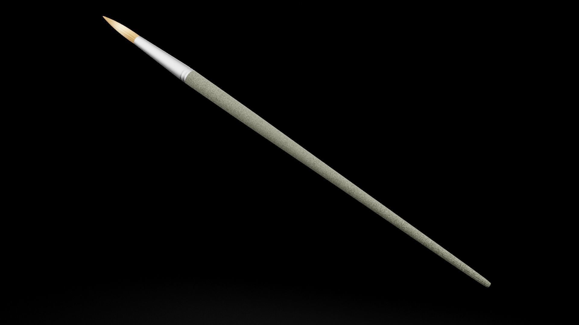 Paint Brush Round Low-poly 3D model_6