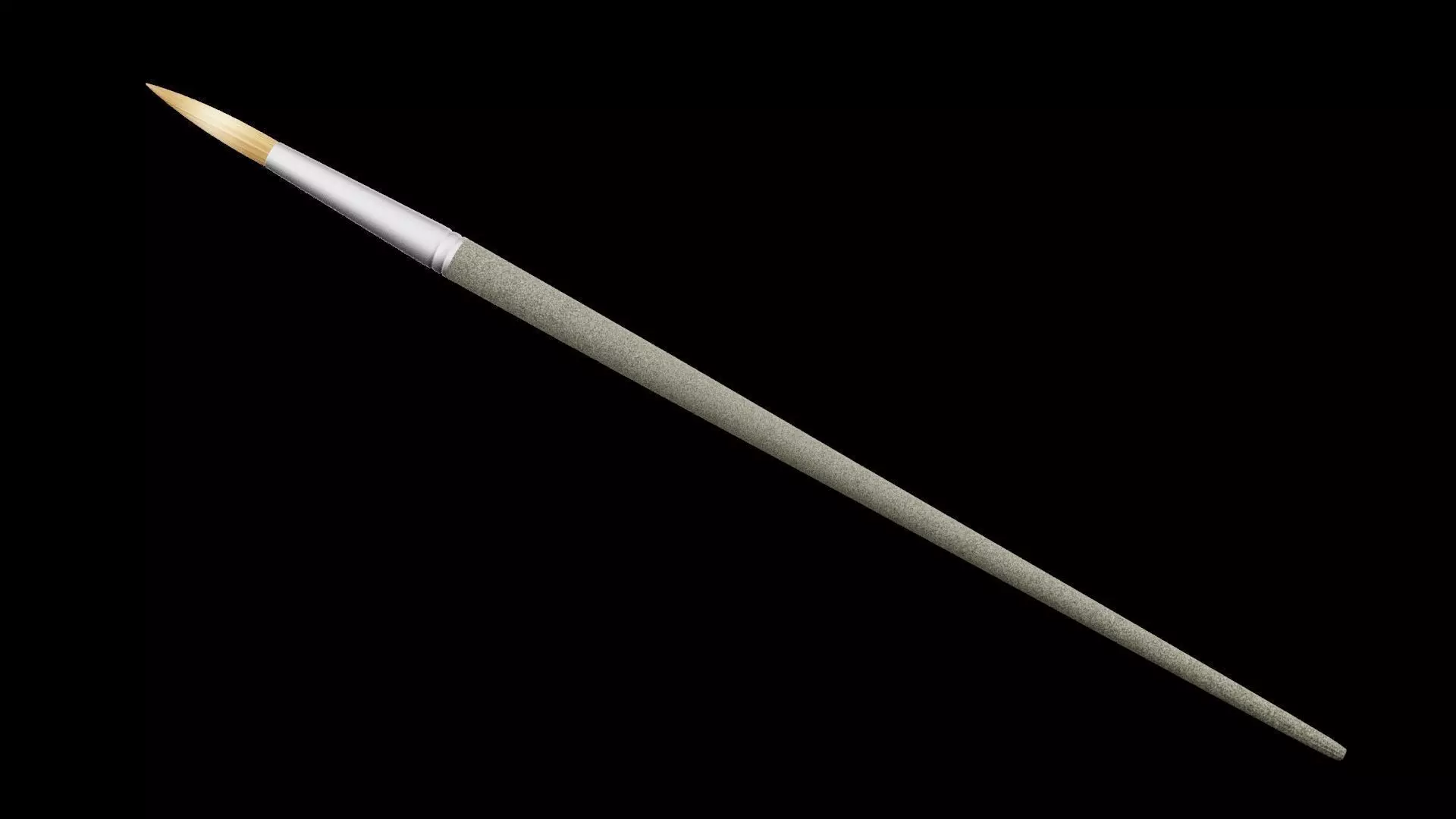 Paint Brush Round Low-poly 3D model_0