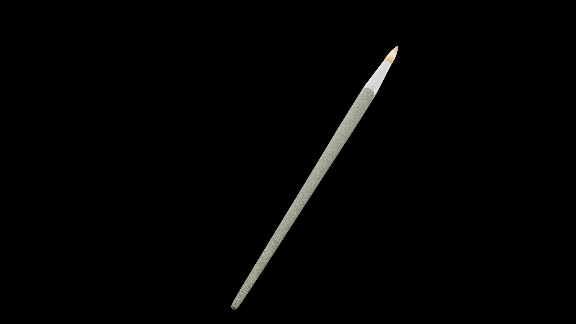 Paint Brush Round Low-poly 3D model_7
