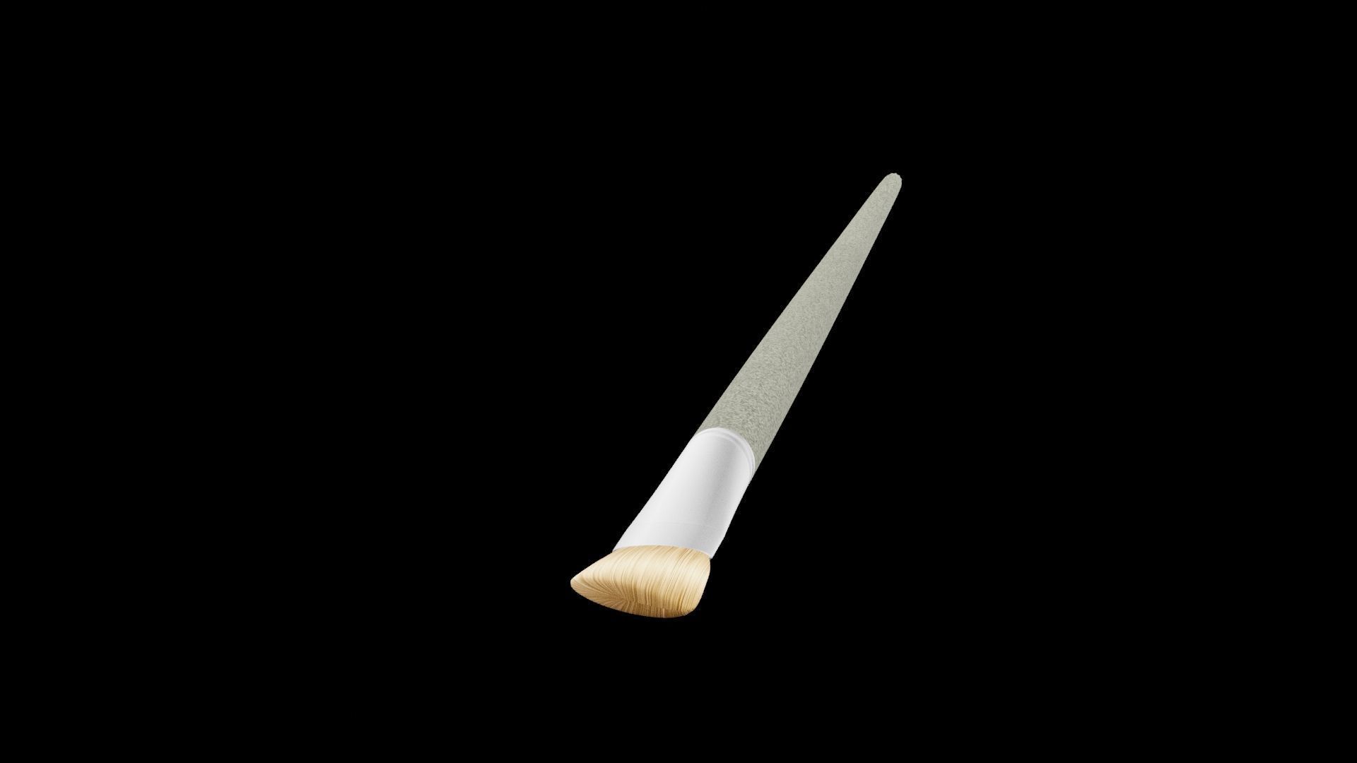 Paint Brush Angle Low-poly 3D model_3