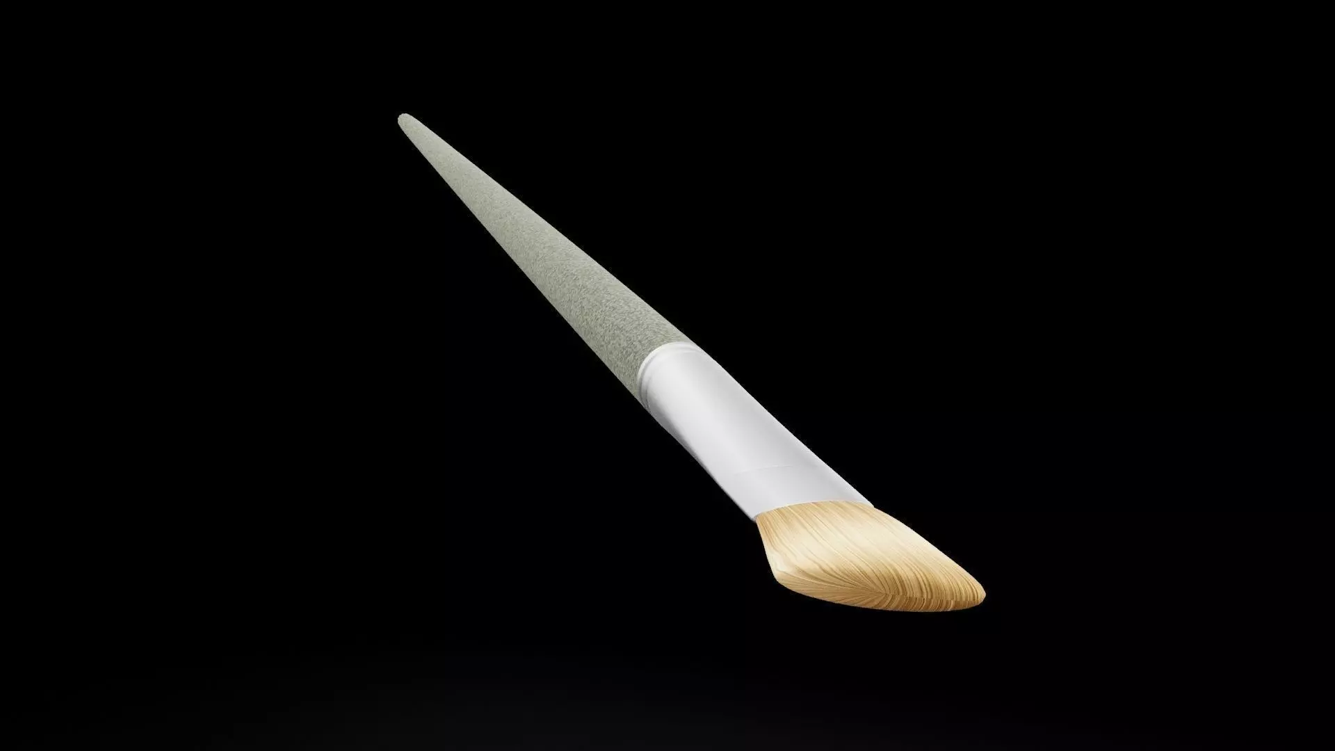 Paint Brush Angle Low-poly 3D model_0