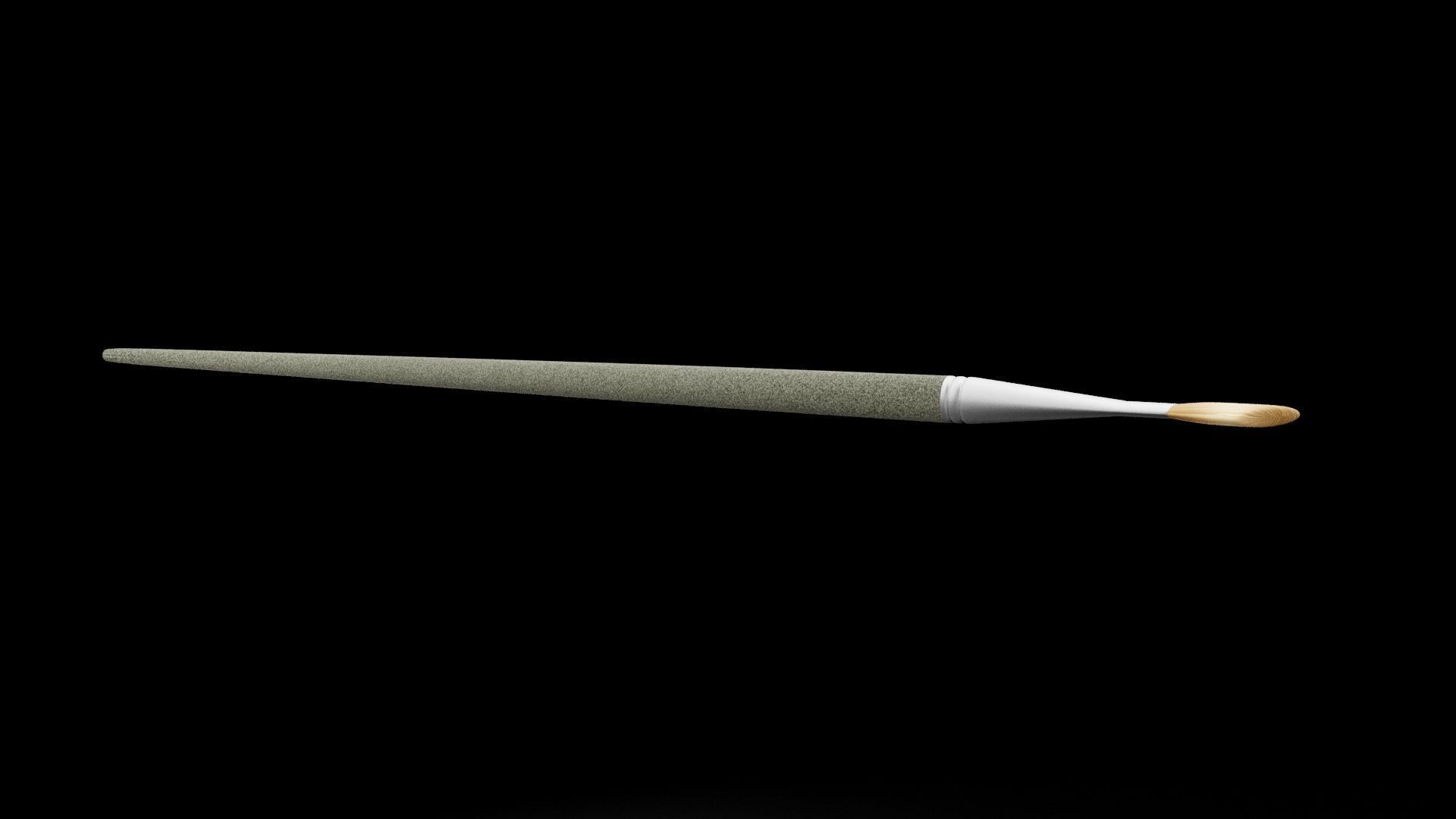Paint Brush Angle Low-poly 3D model_6