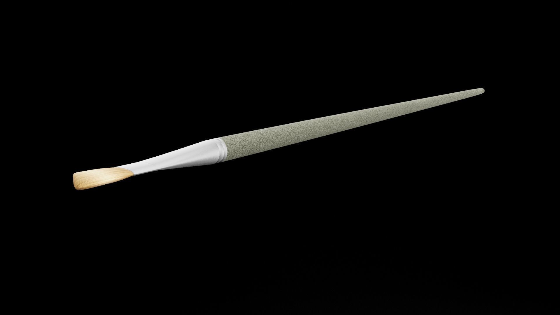 Paint Brush Angle Low-poly 3D model_7