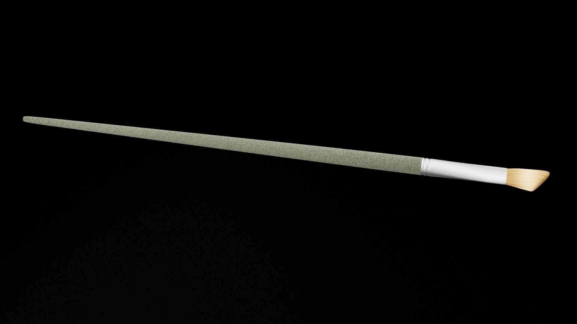 Paint Brush Angle Low-poly 3D model_2