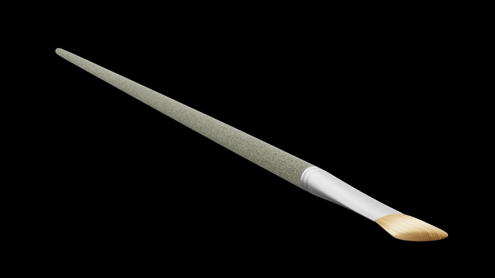 Paint Brush Angle Low-poly 3D model_1