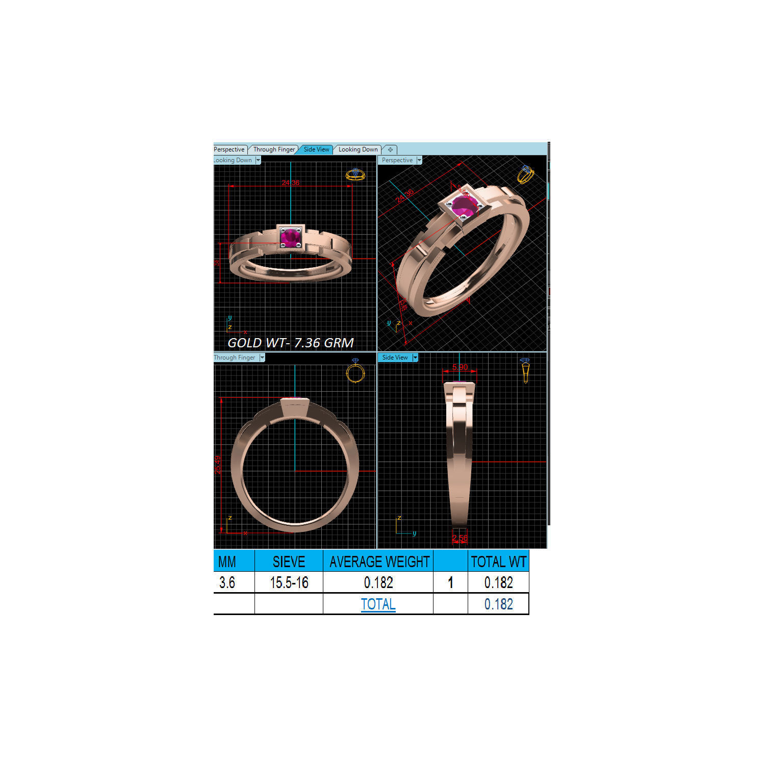 Women Ring Render 3dm STL MTL SLC JCD OBJ FBX Details 3D print model_22