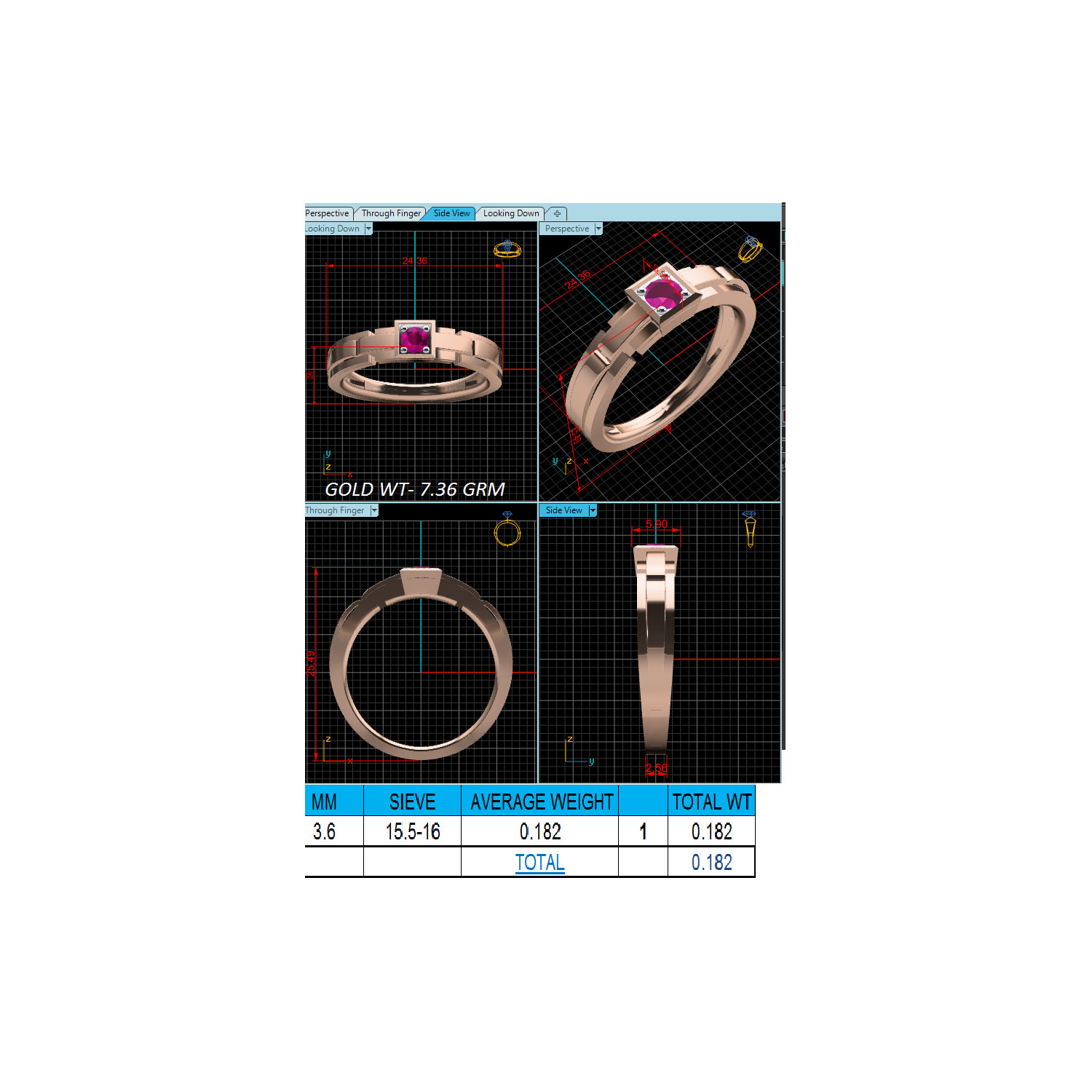 Women Ring Render 3dm STL MTL SLC JCD OBJ FBX Details 3D print model_16