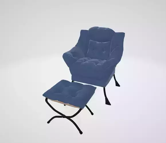 Armchairs for Living Room with Folding Footrest