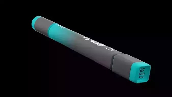 Painting Aqua Blue Marker