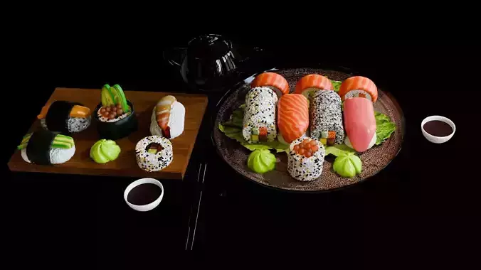 Asian food sushi combo 3