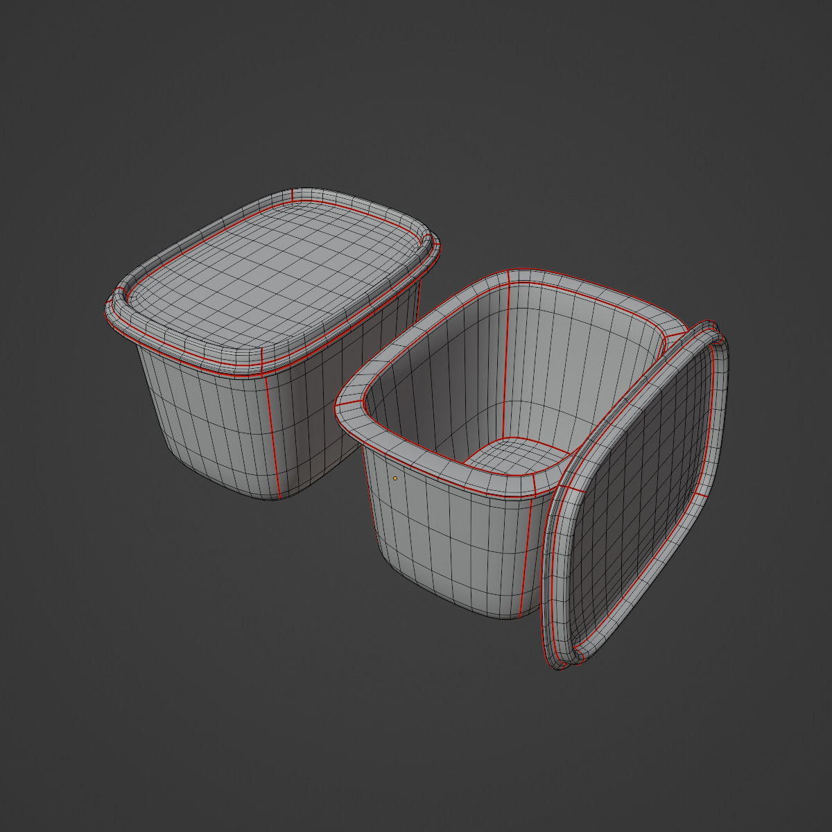 Storage Containers 01 Low-poly 3D model_9