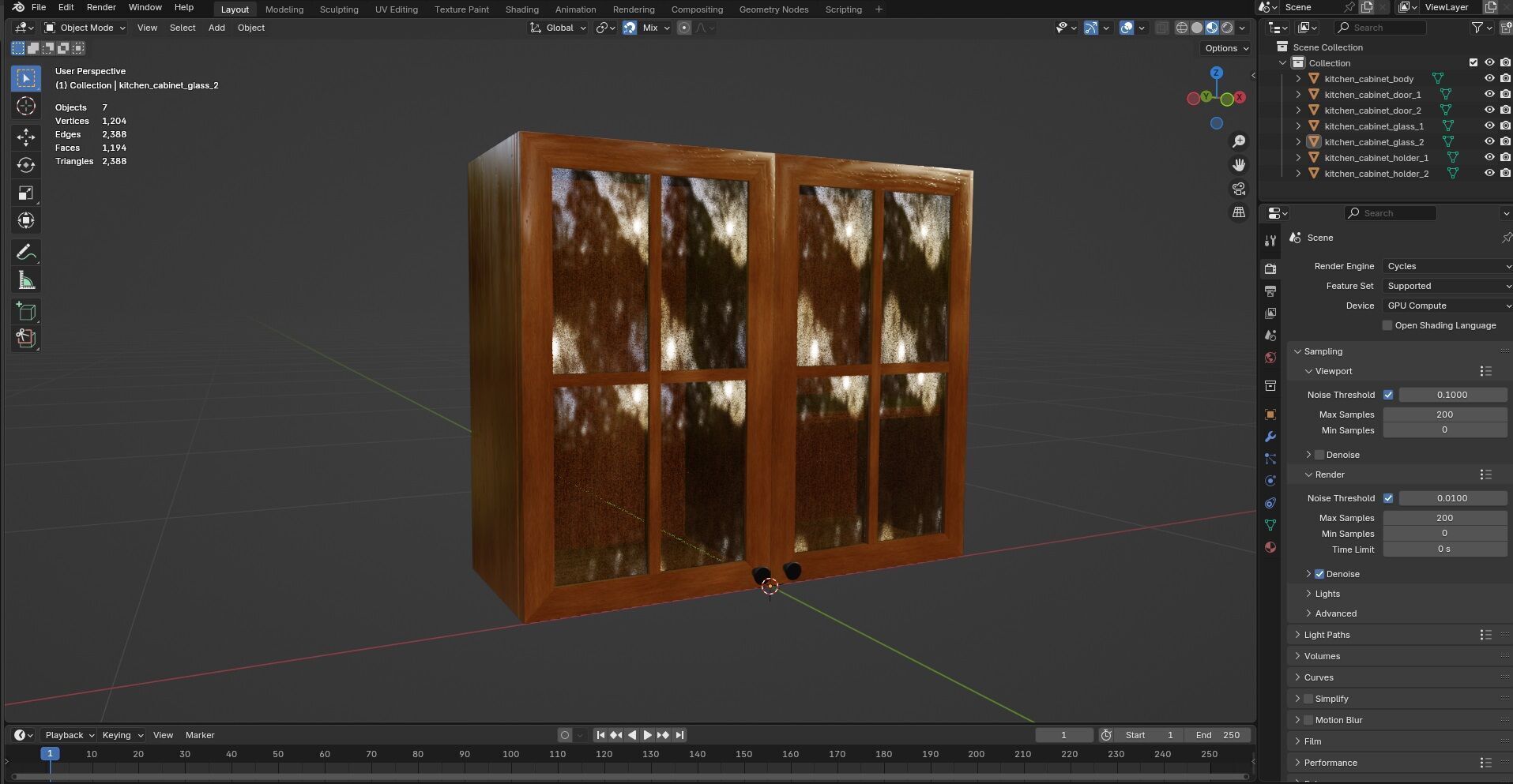 Kitchen Cabinet CG2 3D model_11