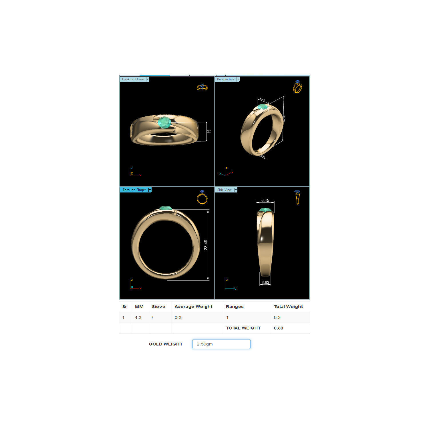 Women Ring Render 3dm STL MTL SLC JCD OBJ FBX Details 3D print model_22