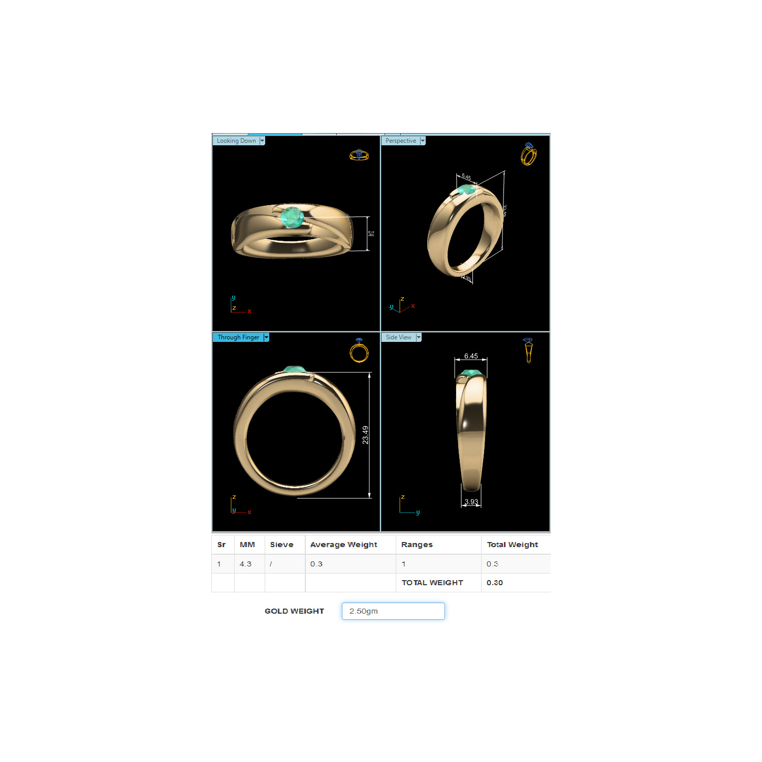 Women Ring Render 3dm STL MTL SLC JCD OBJ FBX Details 3D print model_23