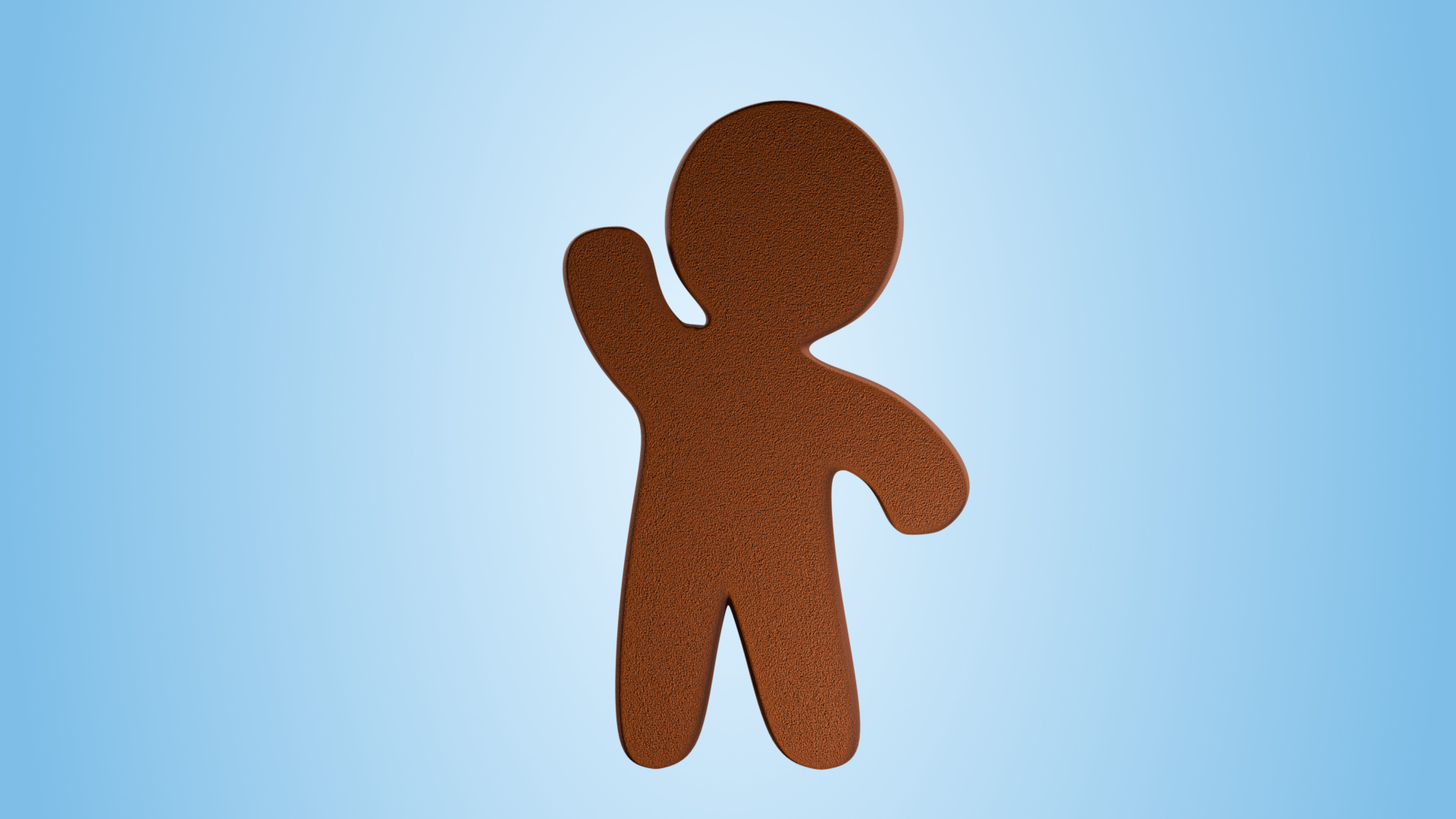 Gingerbread Man Low-poly 3D model_5