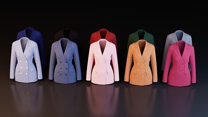 Women Blazers Pack  Low-poly 3D model