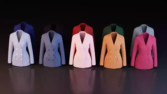Women Blazers Pack  Low-poly 3D model