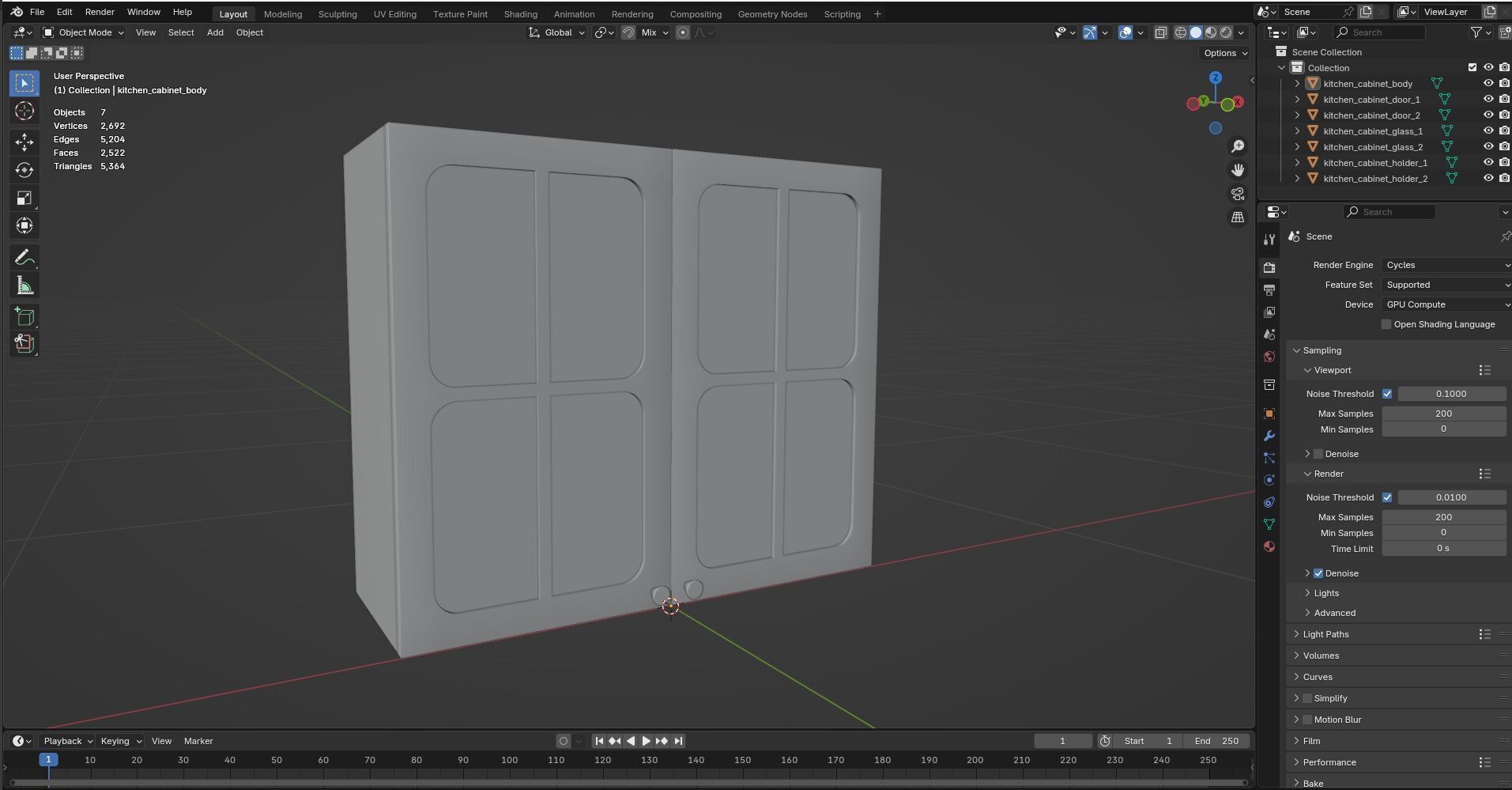 Kitchen Cabinet CG3 3D model_10