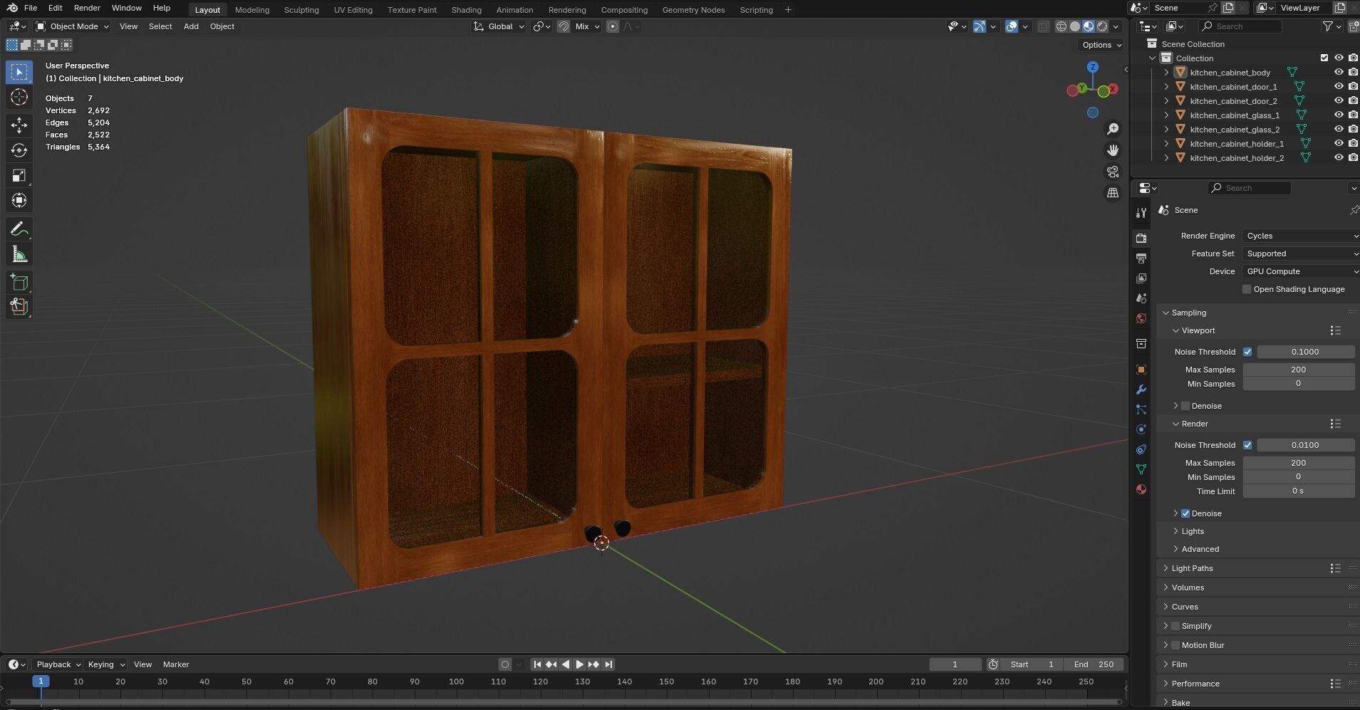 Kitchen Cabinet CG3 3D model_11