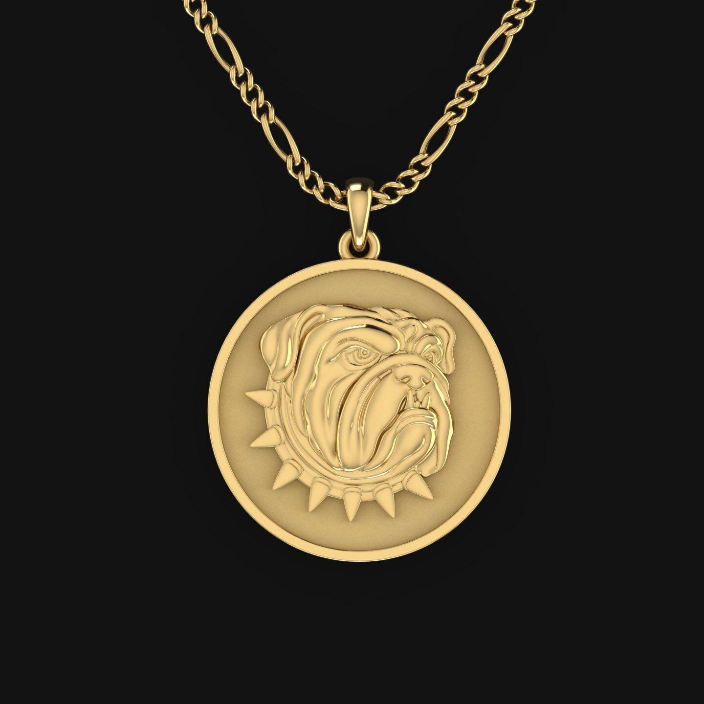 Bulldog Pendant 3D print model_1